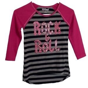 BOGO 🥳 D-Signed Disney Rock & Roll striped long sleeve tunic shirt | girls M